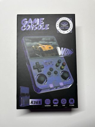 Console portatile R36S viola trasparente