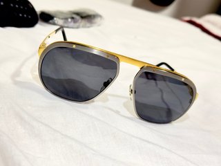 Gafas Cartier Aviador Negras y Doradas