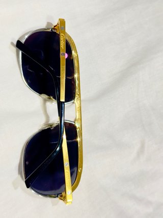 Gafas Cartier Aviador Negras y Doradas