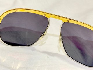 Gafas Cartier Aviador Negras y Doradas