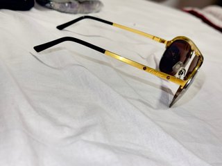 Gafas Cartier Aviador Negras y Doradas