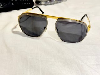 Gafas Cartier Aviador Negras y Doradas