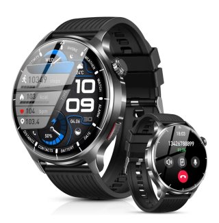 Reloj Inteligente Negro y Plateado, con Smartwatch