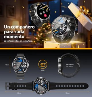 Reloj Inteligente Negro y Plateado, con Smartwatch