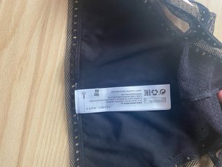 Braga negra encaje talla M
