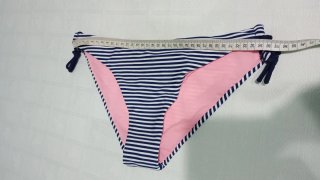 Braguita bikini rayas azul y rosa