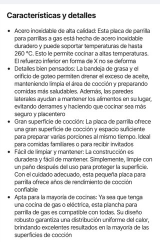 Parrilla Vevor Acero Inoxidable con Espátulas
