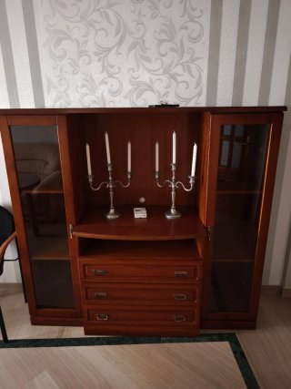 Set de 2 muebles de salón madera maciza de pino