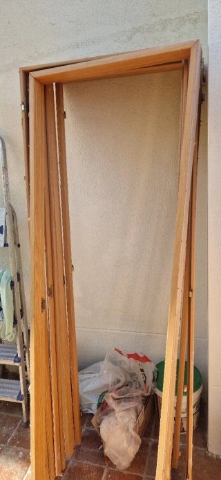 Puertas de madera con cristal