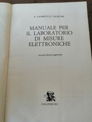 Manuale per il laboratorio di misure elettroniche