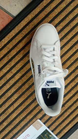 Zapatillas Puma altas blancas y azules