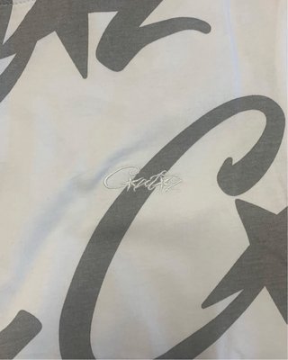 Camiseta Corteiz Blanca y Gris Talla S