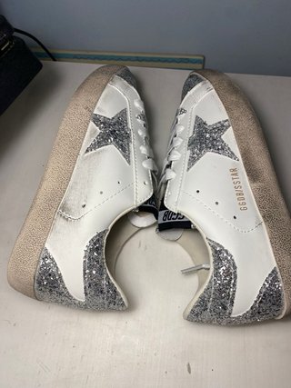 Golden Goose Bambas Glitter Plata y Blanco
