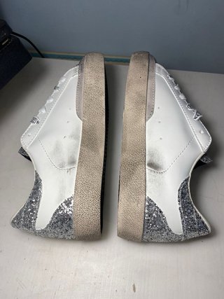 Golden Goose Bambas Glitter Plata y Blanco
