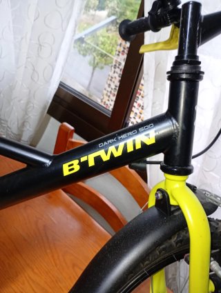 Bicicleta Infantil Decathlon Negra/Amarilla