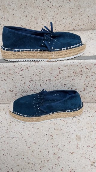 Alpargatas Pikolinos Mujer Azul Beige