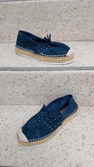 Alpargatas Pikolinos Mujer Azul Beige
