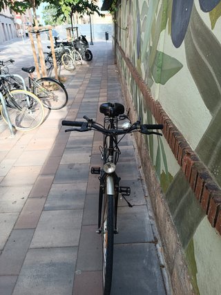 Bicicleta de paseo negra