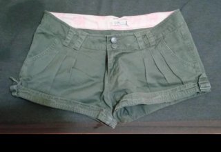 Pantaloncini cargo donna verdi militari