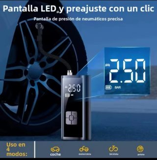 Compresor Inflador Inalámbrico Batería Recargable