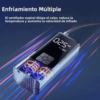 Compresor Inflador Inalámbrico Batería Recargable
