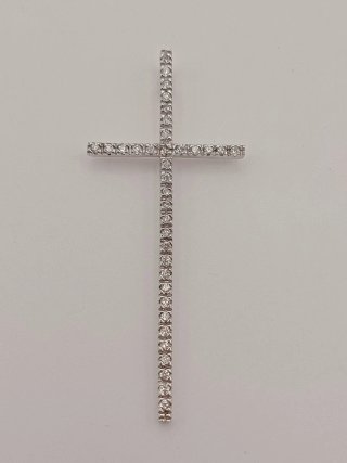 Collana croce argento 925 zirconi stile Tiffany