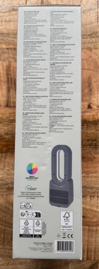Ventilador de Escritorio LED sin Aspas