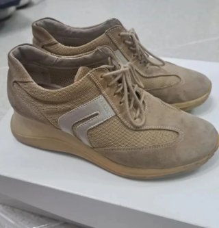 Sneakers Geox donna beige/grigio