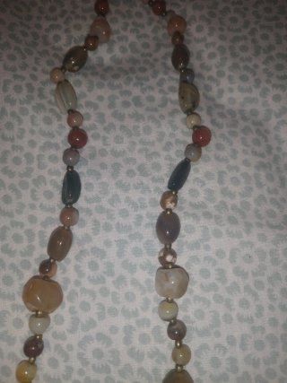 Collar vintage piedras naturales