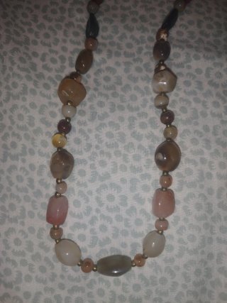 Collar vintage piedras naturales