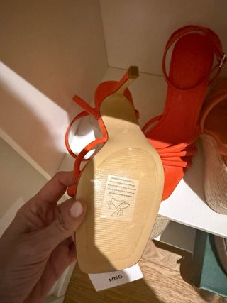 Zapatos de tacón naranja talla 38