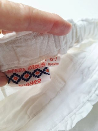 Pantalón blanco niña SFERA 6-7 años