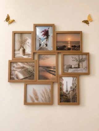 Marco de fotos decorativo madera
