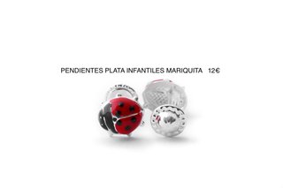 Pendientes Plata Infantil Mariquita 12€