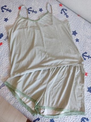 Pijama Verano Mujer Verde Rayas