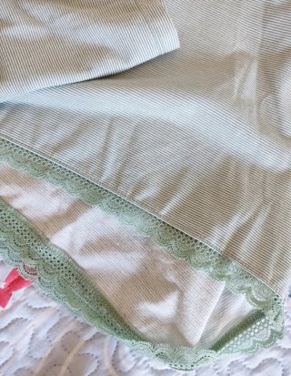 Pijama Verano Mujer Verde Rayas