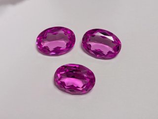 3 Gemas Rosas de Francia Ovaladas