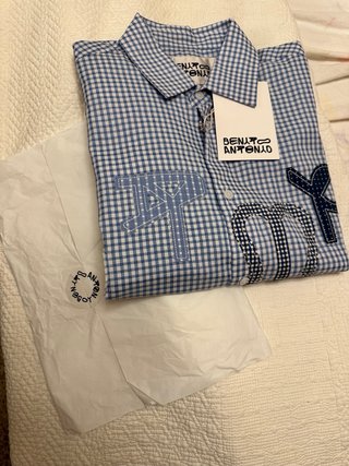 Camisa Benito Antonio X Zara Gingham Azul