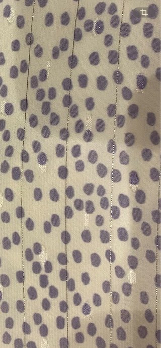 Vestido gasa midi lunares malva