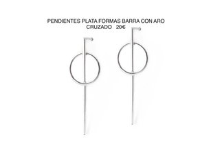 Pendientes Plata Aro Cruzado