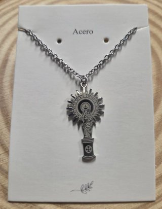Collar Virgen del Pilar Acero
