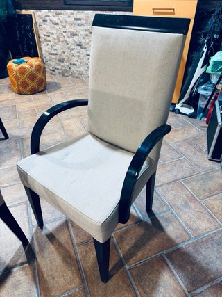 Juego de 4 sillas de comedor beige