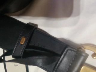 Cintura Gucci in pelle nera taglia 75