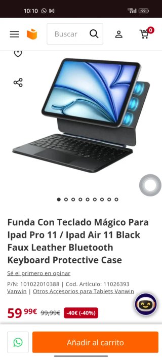 Teclado magnético para Samsung negro