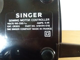 Pedal Control máquina de coser Singer