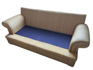 Sofá 3 plazas 206cm beige/amarillo