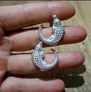 Pendientes Cocodrilo Plata
