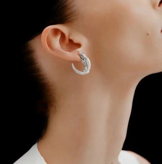 Pendientes Cocodrilo Plata