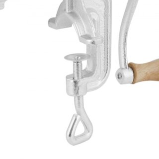 Molino de Carne Manual, Molino de Carne de Hierro Fundido de Alta Resistencia con Abrazadera de Mesa de Acero, Picadora de Carne y Fabricador de Salchichas con 1 Cuchilla de Corte, 2 Placas de Cor...