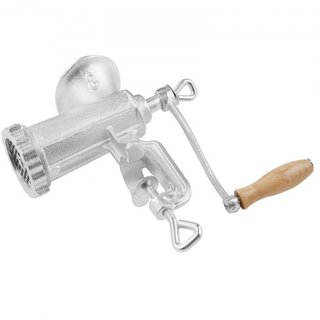Molino de Carne Manual, Molino de Carne de Hierro Fundido de Alta Resistencia con Abrazadera de Mesa de Acero, Picadora de Carne y Fabricador de Salchichas con 1 Cuchilla de Corte, 2 Placas de Cor...